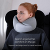 Premium Memory Foam Travel Pillow – 360° Support, Ergonomic Design, Washable Cover & Travel Bag